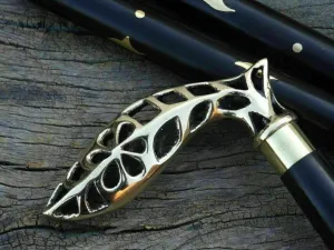 Leaf Design Handle and Designer Shaft Designer Walking Stick