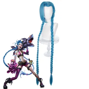 LOL Arcane Jinx  Blue Bunches Cosplay Wigs