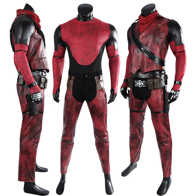 Marvel Deadpool 3 Wolverine and Deadpool Cowboypool Cosplay Costume