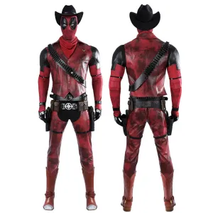 Marvel Deadpool 3 Wolverine and Deadpool Cowboypool Cosplay Costume