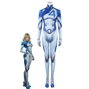 Marvel Rivals Invisible Woman Jumpsuit Cosplay Costumes