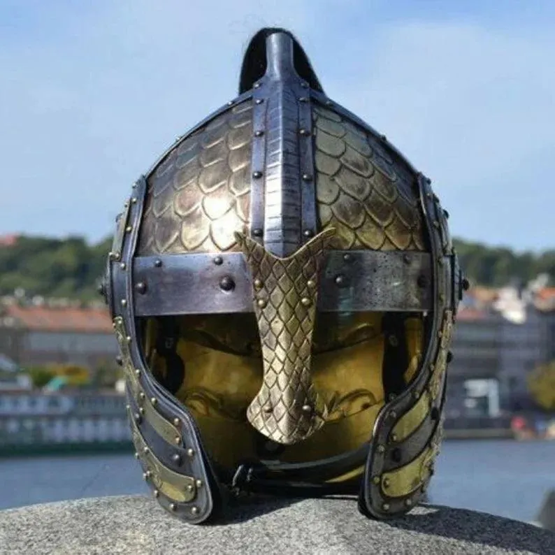 Medieval Bogato Engraved Fantasy Norman Viking Helmet Replica II