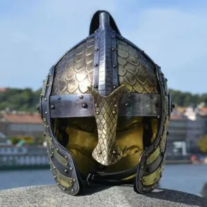Medieval Bogato Engraved Fantasy Norman Viking Helmet Replica II