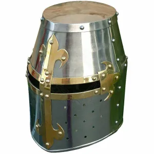 Medieval Helmet Templar Cross Knight Armor Larp Helmet Battle Warrior Helmet