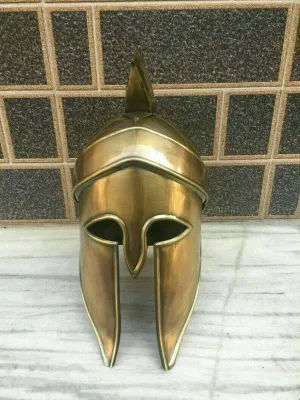 Medieval Helmet With Plume Greek Corinthian Armor Knight Spartan Helmet Cosplay