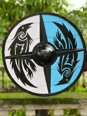 Medieval Larp Warrior Viking Shield Round For Halloween, Costume, Cosplay Armor Templar Battle Ready