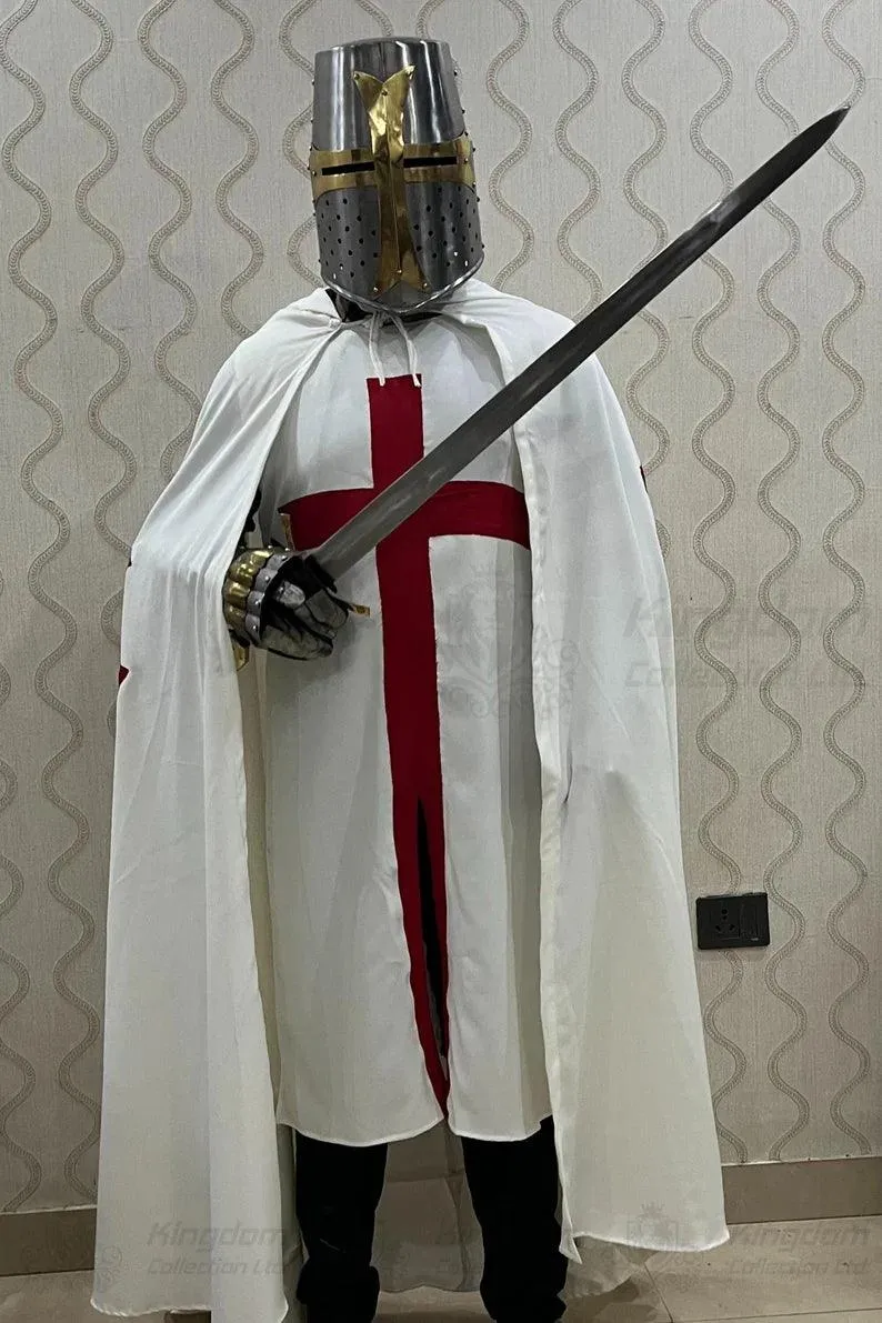 Medieval Templar Knight Costume Christmas Costume Templar Crusader Night Costume Perfect Christmas Costume