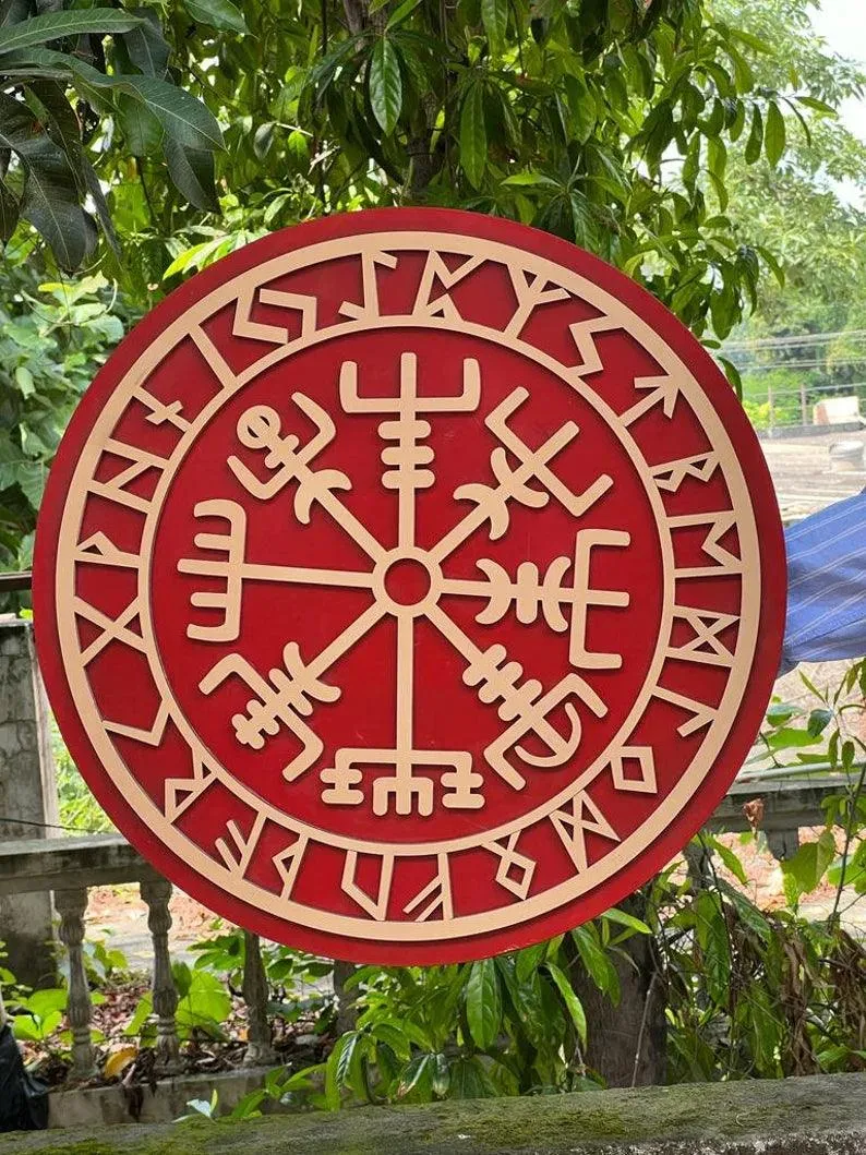 Medieval Wooden Viking Shield - Handcrafted Battle-Ready Defense