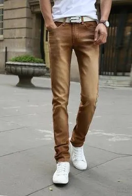 Men's Skinny Tight Stretch Jeans / Pants / Trousers (7 Solid Colors)