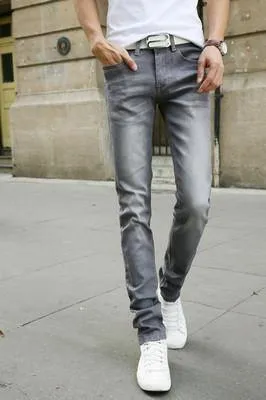 Men's Skinny Tight Stretch Jeans / Pants / Trousers (7 Solid Colors)
