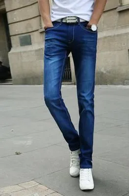 Men's Skinny Tight Stretch Jeans / Pants / Trousers (7 Solid Colors)