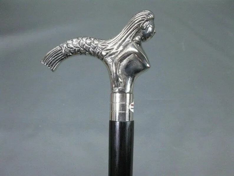 Mermaid Handle Victorian Style Walking Stick