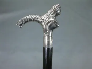 Mermaid Handle Victorian Style Walking Stick