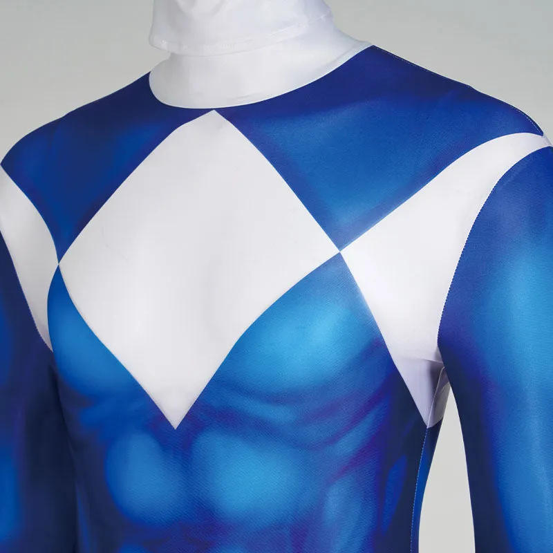 Mighty Morphin Power Rangers Etoffe Tribe Knight Dan Tricera Ranger Blue Ranger Cosplay Costumes