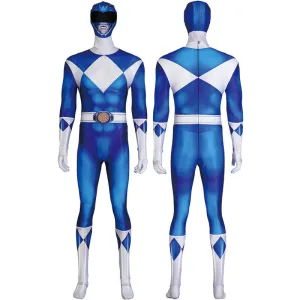 Mighty Morphin Power Rangers Etoffe Tribe Knight Dan Tricera Ranger Blue Ranger Cosplay Costumes