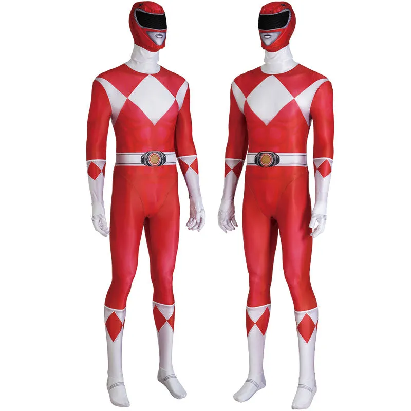 Mighty Morphin Power Rangers Tyranno Ranger Yamato Tribe Prince Geki Red Ranger Cosplay Costumes