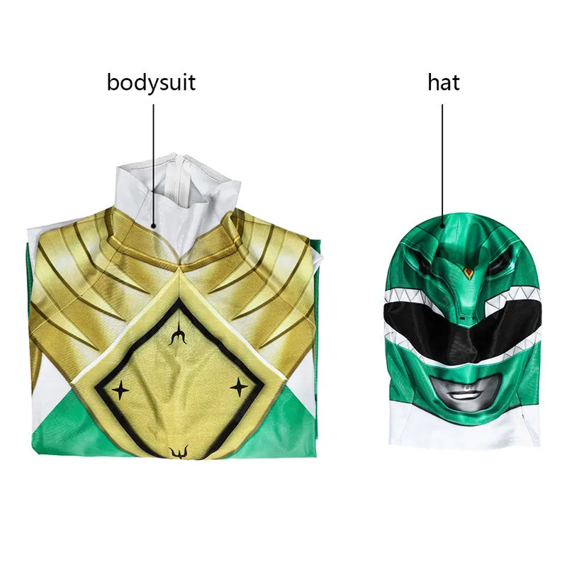 Mighty Morphin Power Rangers Yamato Tribe Knight Burai Dragon Ranger Green Ranger Children Jumpsuit Cosplay Costumes