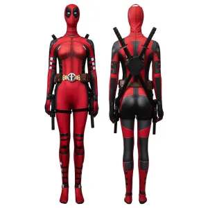 Movie Deadpool 3 Lady Deadpool Jumpsuit Cosplay Costumes