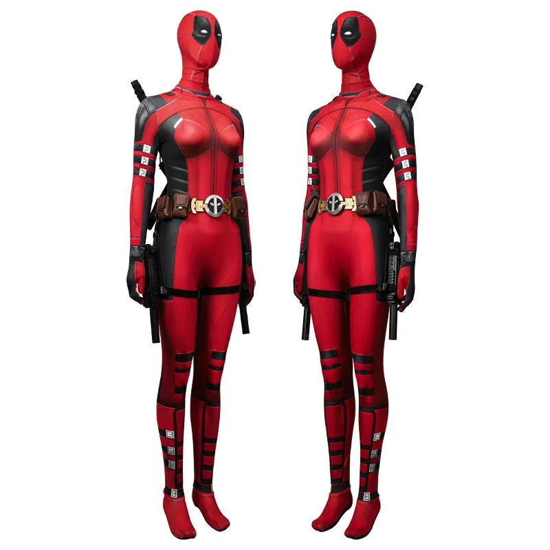 Movie Deadpool 3 Lady Deadpool Jumpsuit Cosplay Costumes