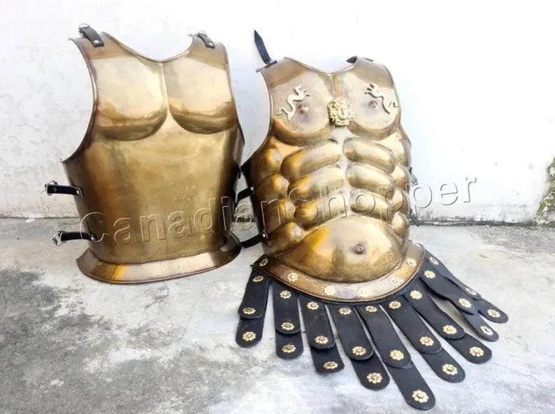 Muscle Jacket With Armor Spartan Helmet, Shield, Halloween Medieval Greek Costumes ~ 300 Movie Christmas Gift Home Dcor