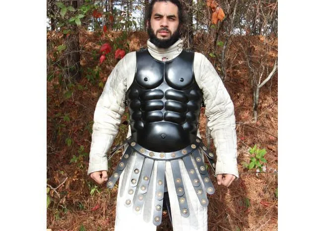 Muscular Blackened Greek Heroic Steel Cuirass