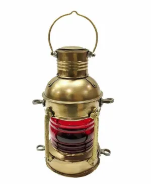 Nautical Antique 10" Ship Lamp Boat Oil Lantern, Maritime Collectible, Vintage Home Decor, Antique Outdoor Lighting