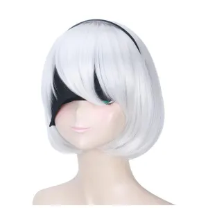 Nier: Automata 2b YoRHa No.2 Type B Silver Cosplay Wigs