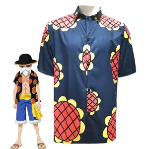 One Piece Monkey D. Luffy Sunflower Shirt Cosplay Costumes