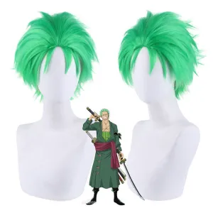 One Piece Roronoa Zoro Green Cosplay Wigs