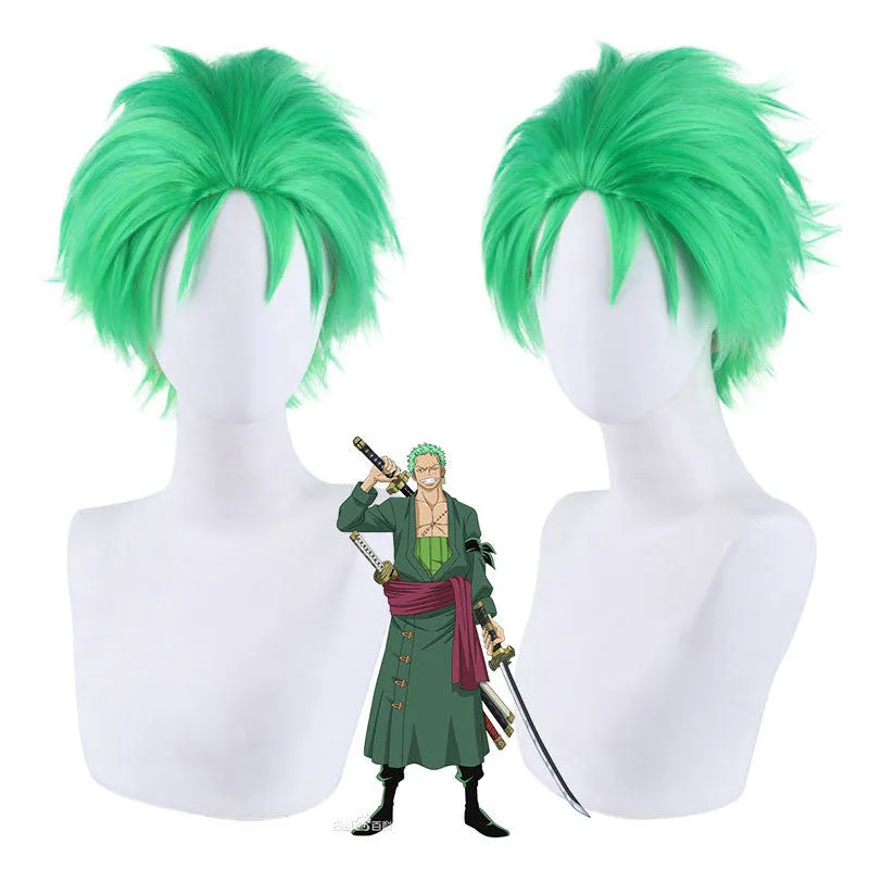 One Piece Roronoa Zoro Green Cosplay Wigs