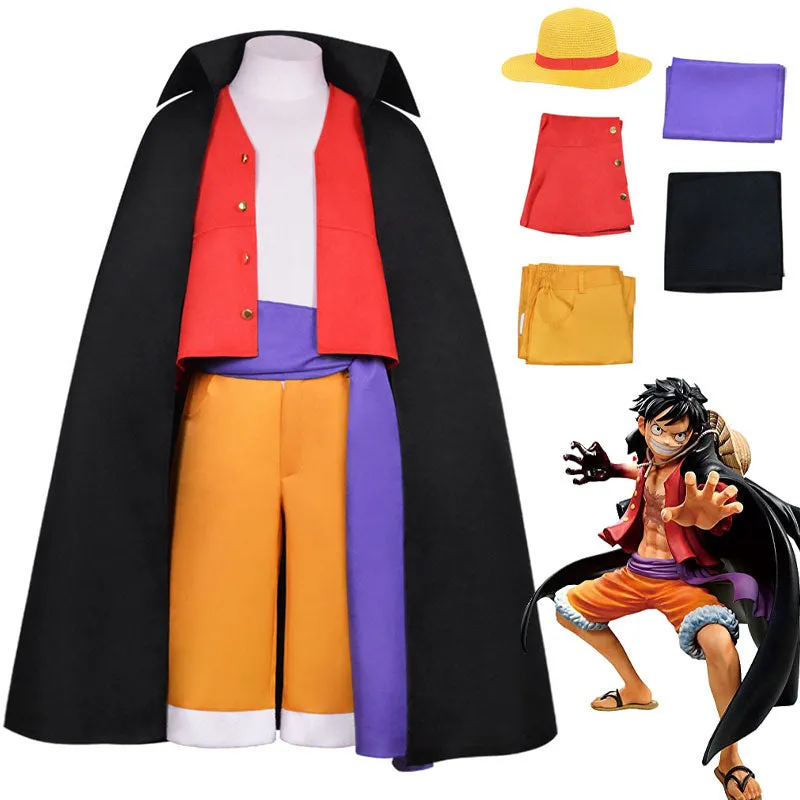 One Piece The Island of Ghosts Monkey D. Luffy Halloween Cosplay Costumes