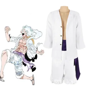 One Piece Wano Country Luffy Gear 5 Nika White Cosplay Costumes