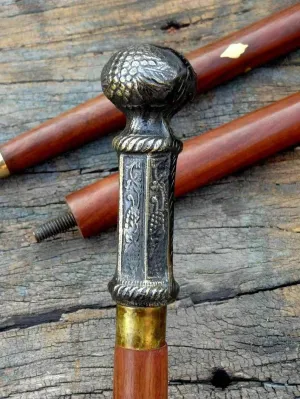 Pillar Handle Wooden Cane Walking Stick Vintage Nautical Cane