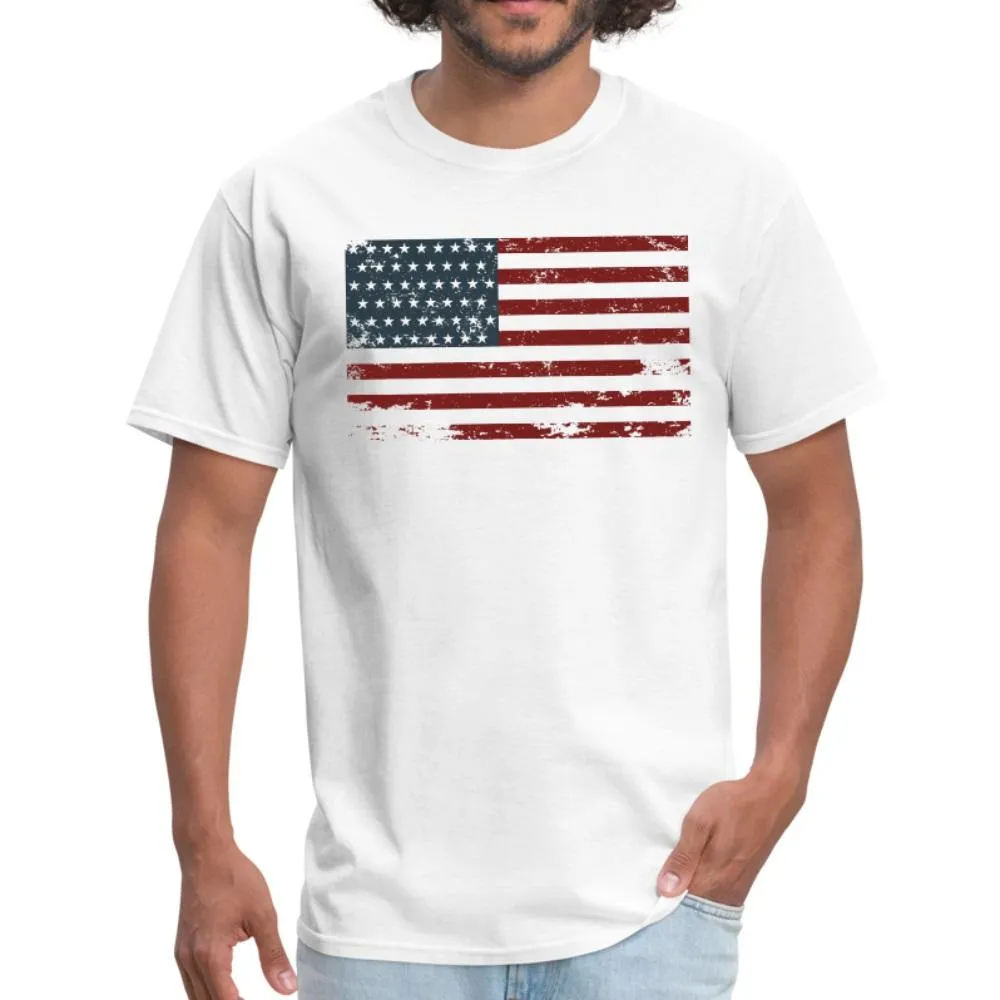 Premium USA Men's T-Shirt American Flag Tee Top
