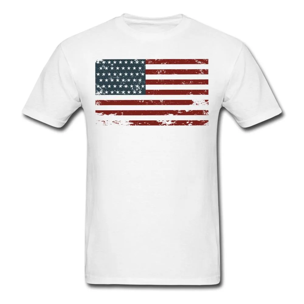Premium USA Men's T-Shirt American Flag Tee Top