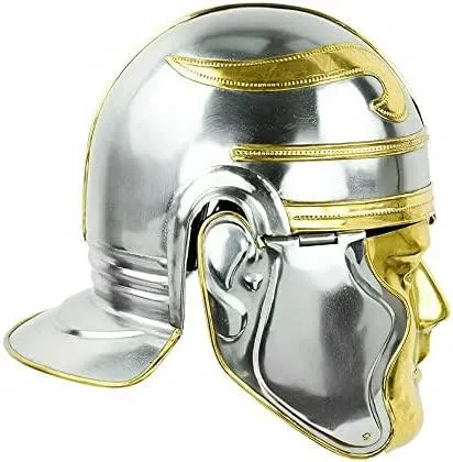 Retro Armor Roman Steel Helmet Medieval Imperial Gallic 'Face' Helmet