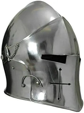 Retro SCA LARP Medieval Helmet 18 ga Warrior Costume Replica Full Steel Helmet Gift