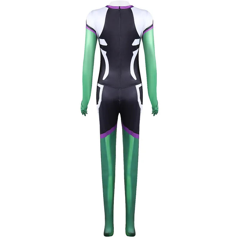 She-Hulk Jennifer Walters Jumpsuit Cosplay Costumes
