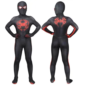 Spider-Man: Across The Spider-Verse Miles Morales Kids Jumpsuit Cosplay Costumes