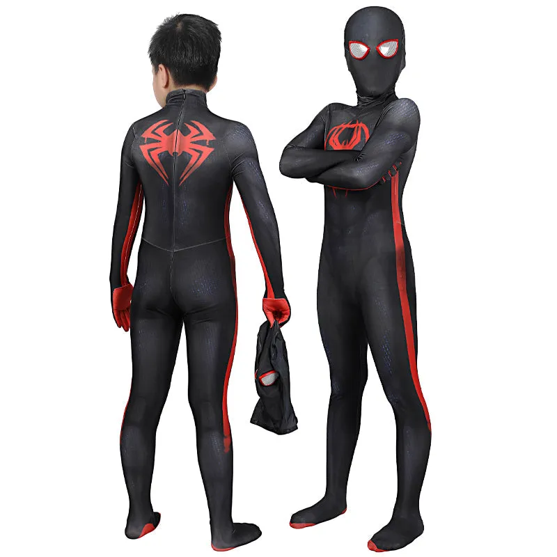 Spider-Man: Across The Spider-Verse Miles Morales Kids Jumpsuit Cosplay Costumes