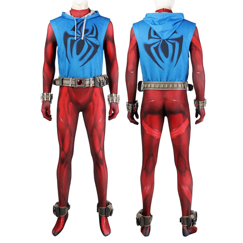 Spider-Man: Across The Spider-Verse Scarlet Spider Ben Reilly Jumpsuit Cosplay Costumes