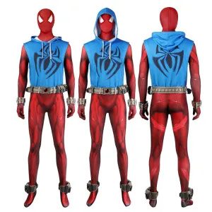 Spider-Man: Across The Spider-Verse Scarlet Spider Ben Reilly Jumpsuit Cosplay Costumes