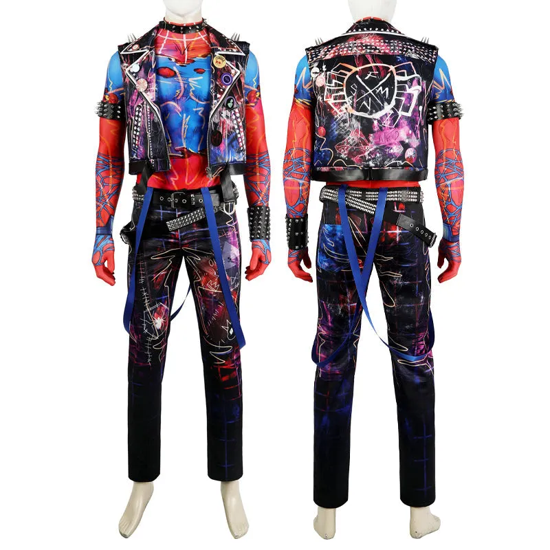 Spider-Man: Across The Spider-Verse Spider-Punk Hobart Hobie Brown Jumpsuit Cosplay Costumes