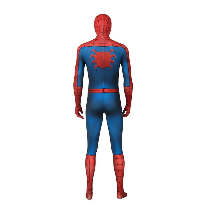 Spider-Man Elastic Force Jumpsuit Cosplay Costume with Free Headgear