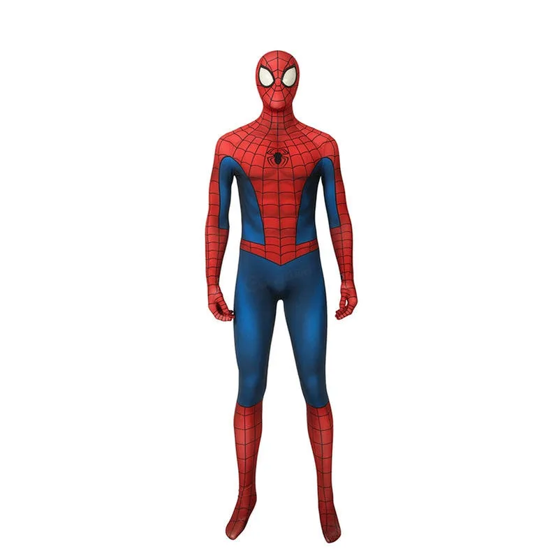 Spider-Man Elastic Force Jumpsuit Cosplay Costume with Free Headgear