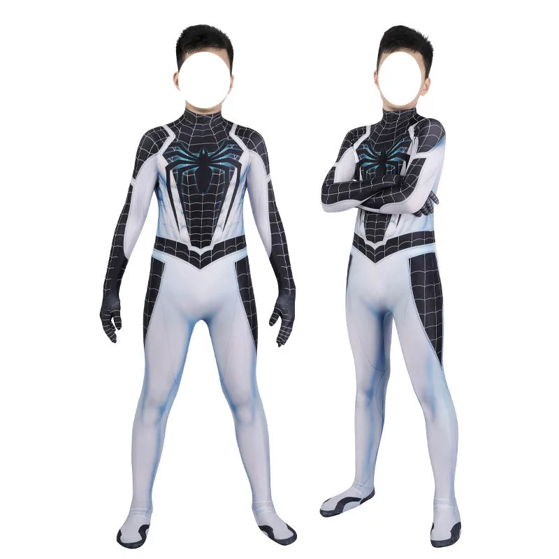 Spider-Man Negative Suit Jumpsuit Child Cosplay Costumes