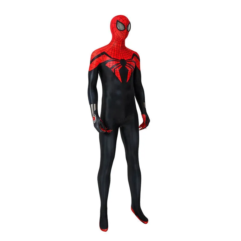 Spiderman: Superior Spider Man Elastic Force Jumpsuit Cosplay Costume with Free Headgear