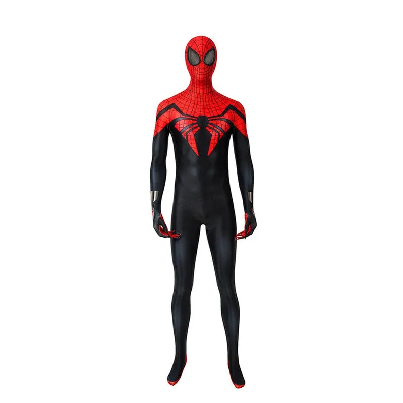 Spiderman: Superior Spider Man Elastic Force Jumpsuit Cosplay Costume with Free Headgear