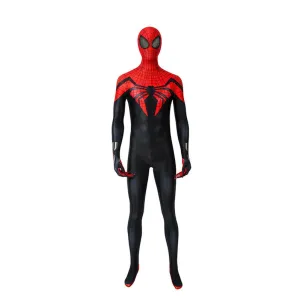 Spiderman: Superior Spider Man Elastic Force Jumpsuit Cosplay Costume with Free Headgear