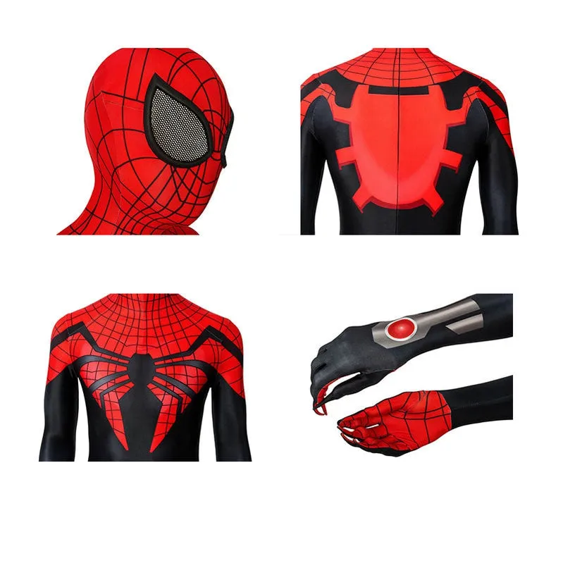 Spiderman: Superior Spider Man Elastic Force Jumpsuit Cosplay Costume with Free Headgear